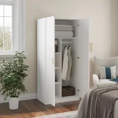 GENERICO - Ropero Moderno Danny 2 Puertas Blanco R&R MUEBLES