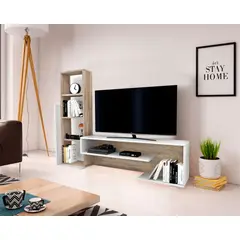 VILLA HOGAR - Mueble para TV 49 pulgadas Brasilia roble rustico -