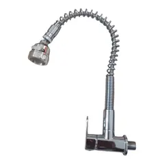 GENERICO - Grifo Pared agua fría Manguera flexible Acero Inoxidable Pulido