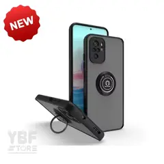 GENERICO - Case Ahumado con Anillo Negro para Motorola Moto G84