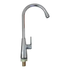 APACHE - Grifo Llave Mesada solo agua fría cuello de cisne Luxury Cromado Brillante