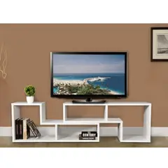 GENERICO - Mueble para TV 55" Blanco Doble L R&R MUEBLES