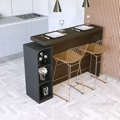 GENERICO - Mesa Barra Desayunador Moderna París 2 Personas R&R MUEBLES
