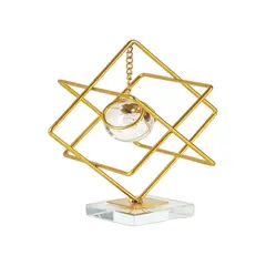 GIADE - Adorno Péndulo de Metal Dorado Estrella 19 cm