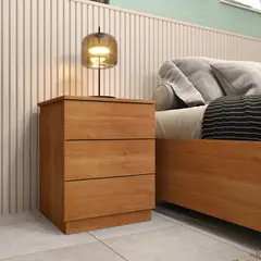GENERICO - Velador Moderno Mika Marrón R&R MUEBLES