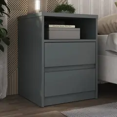 GENERICO - Velador Moderno Minase Negro R&R MUEBLES