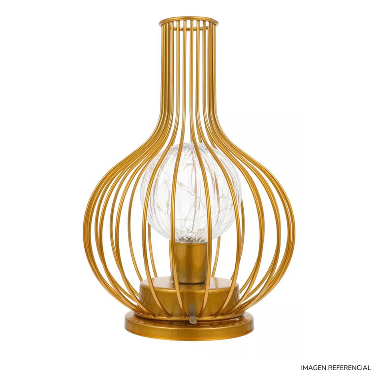 Lampara de mesa decorativa dorado