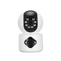 TRENDY TECH E I R L - Camara de seguridad doble lente wifi 360 Full HD interior vision nocturna
