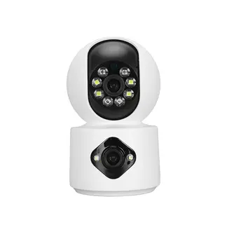 TRENDY TECH E I R L - Camara de seguridad doble lente wifi 360 Full HD interior vision nocturna