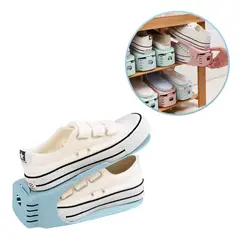 BUYPAL - Pack de 6 Porta Zapatos Ajustables Ahorra Espacio y Organiza-Multicolor