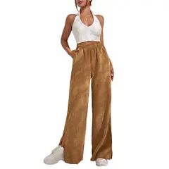 BLWOENS - Pantalones largos de primavera y otoño para mujer - Marrón