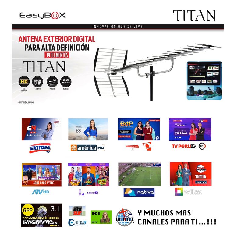 ANTENA DIGITAL GRANDE - POTENTE - ALTA GANANCIA