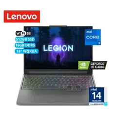 LENOVO - Legion Slim 5 16'' 165Hz Intel Core I7 13700H 16GB DDR5 512GB SSD RTX 4060 8GB Windows 11