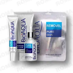 BIOAQUA - KIT ANTIACNE PURE SKIN 4 PCS
