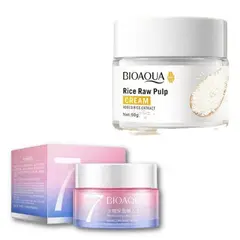 BIOAQUA - PACK CREMA HIDRATANTE V7 Y CREMA ACLARANTE DE ARROZ