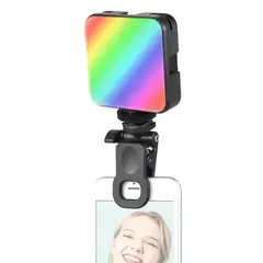 GENERICO - Luz LED Selfie RGB Portátil Recargable para Teléfonos Fotos y Vídeos