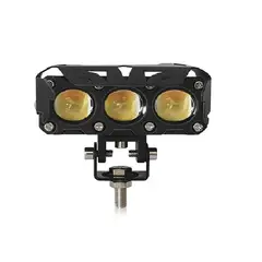GENERICO - Neblinero Led Triple Lupa Dual Color Auto Moto 1pcs