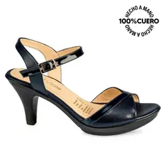 VIALE - Sandalia Dorsay Casual DAYA-2505 Azul Cuero