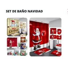 GENERICO - Set de 3 Piezas Navideños de Calidad para Inodoro