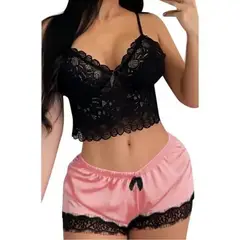 GENERICO - SHORT DE SATIN Y BRALET_.