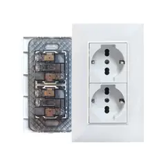 OPALUX - Tomacorriente Doble Schuko KF4249