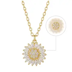 GENERICO - Collar Flor Giratorio Mujer Primavera