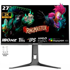 TEROS - Monitor TE-2753G 27 IPS 180Hz 1MS 1440p RGB FREESYNC PIVOTE