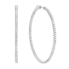 CRISLU - Pendientes de aro pavé grandes