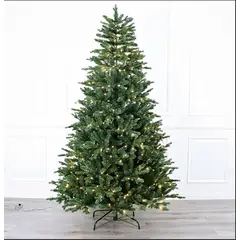 GENERICO - Árbol Navideño ciprés de 2.10mt, con 300 Luces Led multicolor
