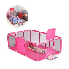 GENERICO - Corral Parque Infantil De Basquet Futbol + Pelotas Para Niña