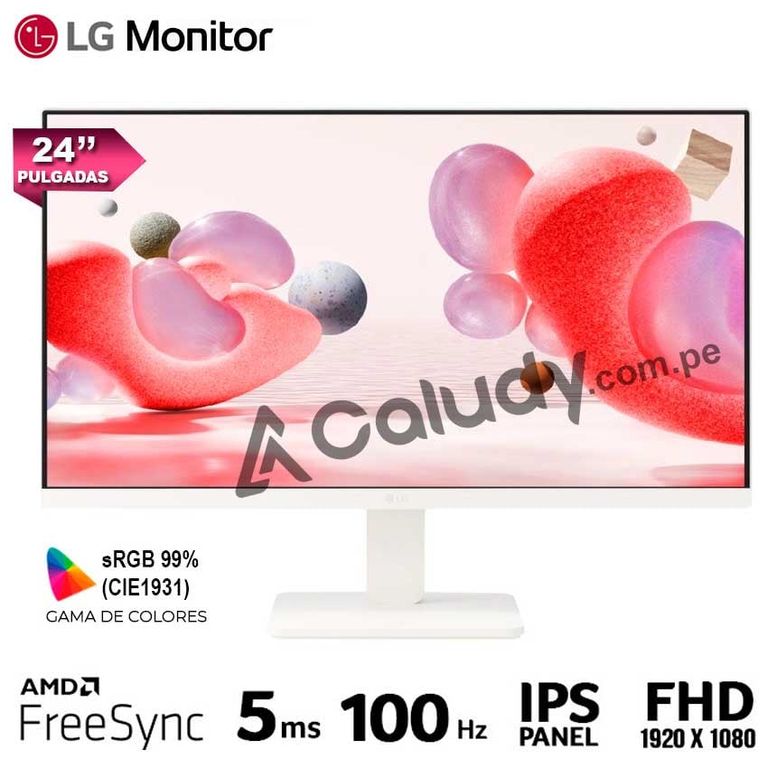 Monitor 24MR400-W IPS Full HD 100 Hz 5ms FreeSync