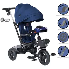 EBABY - Triciclo Guiador ARIA 334 USB Bluetooth Azul