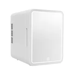 BUYPAL - Mini Refrigerador con Espejo y Luz LED Portátil y Ajustable
