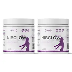 NIBRAY - Colageno con Resveratrol Biotina Zinc Pack 2 Potes NibGlow Premium