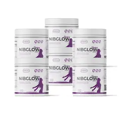 NIBRAY - Colageno con Resveratrol Biotina Zinc Pack 6 Potes NibGlow Premium