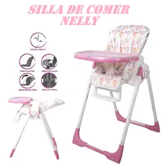 EVEZO - Nueva Silla de Comer Nelly Pegable - Rosa