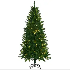 GENERICO - Árbol Navideño ciprés de 3 cuerpos 2.10mt, con 300 Luces Led multicolor