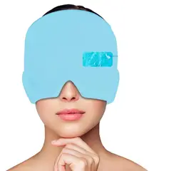 GENERICO - GORRO PARA MIGRAÑAS Y DOLORES DE CABEZA - CELESTE
