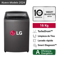 LG - LAVADORA TURBODRUM CARGA SUPERIOR 16KG WT16BVTB - NEGRO.