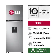 LG - REFRIGERADORA 334L DOOR COOLING TOP MOUNT GT33WPP PLATEADA