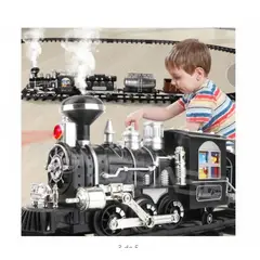 GENERICO - TREN NAVIDEÑO CON LIGHT SMOKE SONIDO GRANDE+ RIELES A1