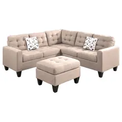 GENERICO - Mueble briza 3 cuerpo 1 banqueta 5 cojines de regalo