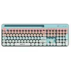 HAVIT - Combo Teclado y Mouse inalámbrico tricolor Kb832gcm-sp