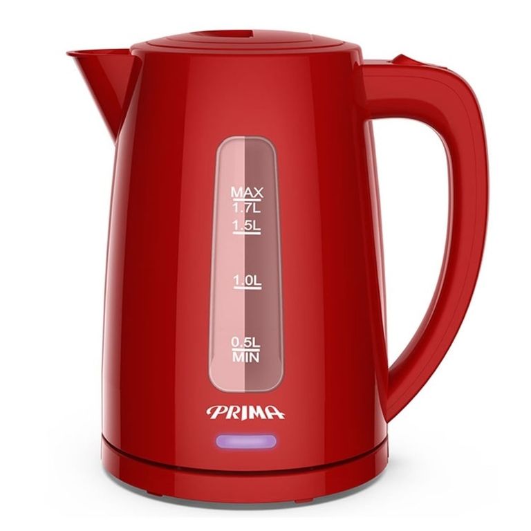 Hervidor Electrico de 1.7 litros de 1850 watts Prima- Rojo