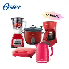 OSTER - Combazo Licuadora + Hervidor + Arrocera + Sandwichera + Cafetera