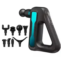 PERUMASSAGE - Pistola de Masaje Profesional con 8 Cabezales y 32 Velocidades