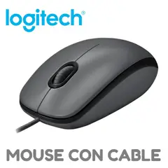 LOGITECH - MOUSE M90 con cable usb color Plomo
