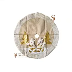 GENERICO - Piso de árbol de navidad 1.30 Oro nube