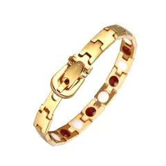 AFRODITA - Pulsera Magnética Saludable Dorada Modelo YSMGB-37