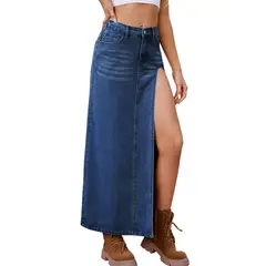 BLWOENS - Falda Jeans Mujer - Azul